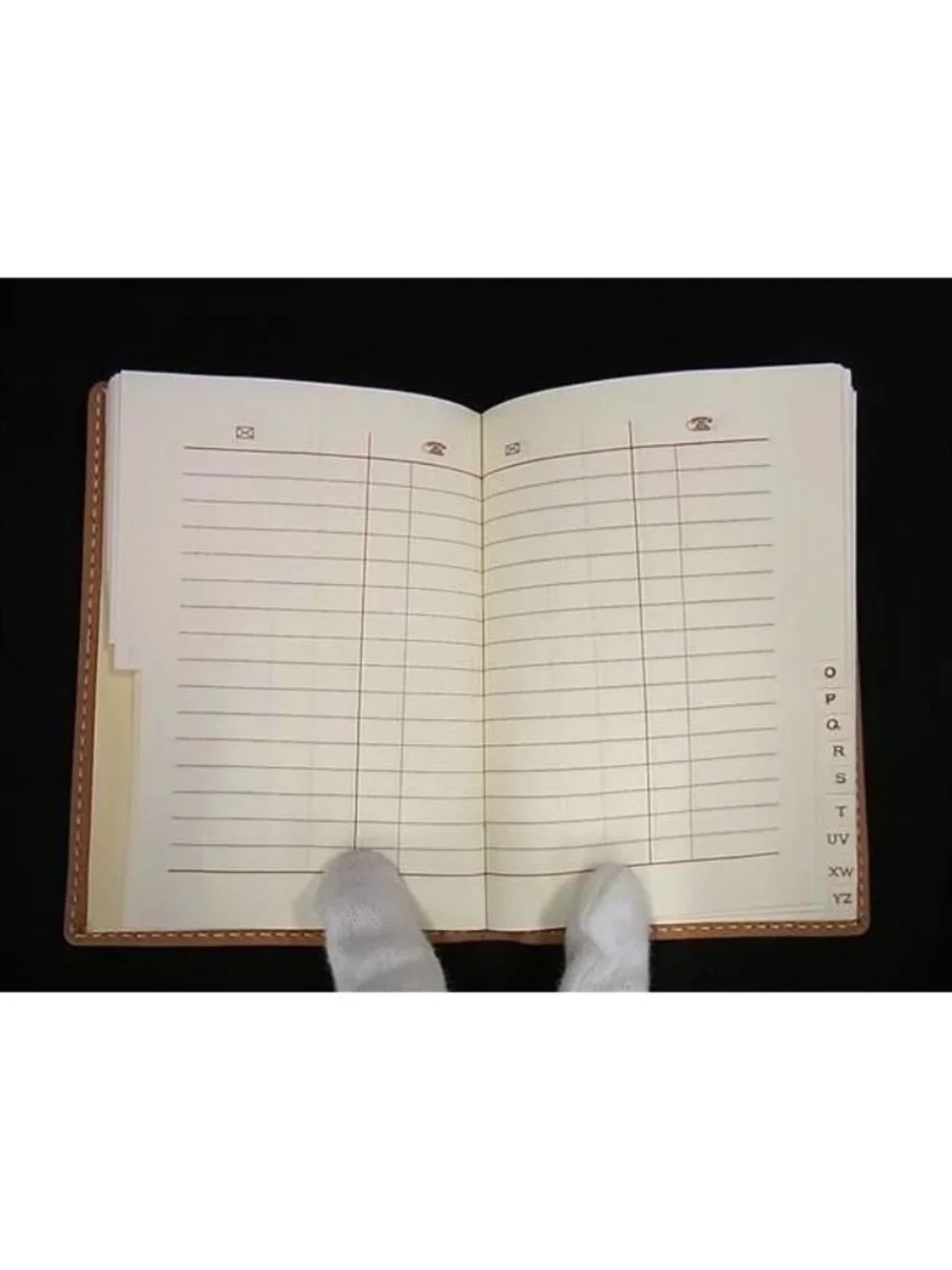 Loewe Leather Notebook Notepad Stationery Brown Fu2084